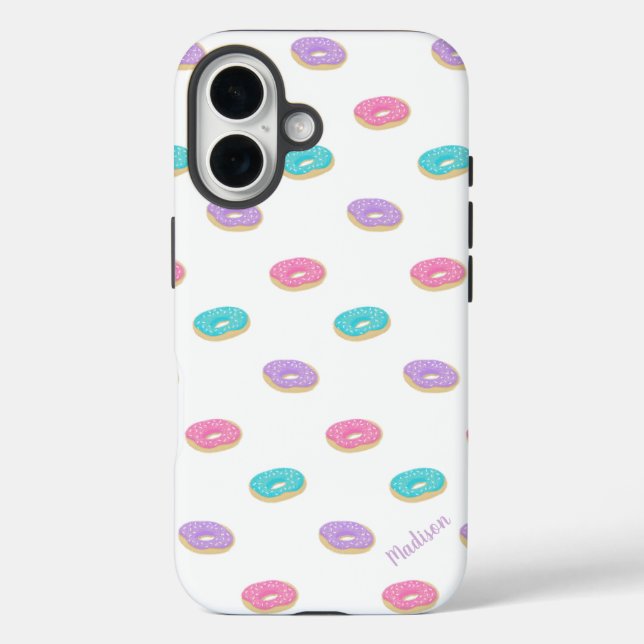 Cute Sprinkle Donuts Pattern Personalized Case-Mate iPhone Case (Back)