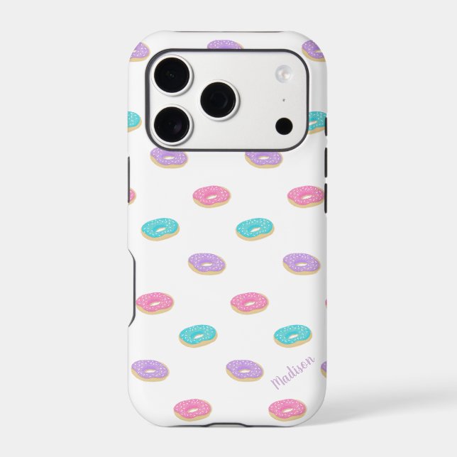 Cute Sprinkle Donuts Pattern Personalized Iphone Case (Back)