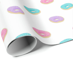 Cute Sprinkle Donuts Pattern Wrapping Paper