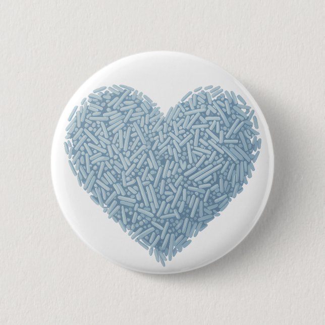 Cute Sprinkle Heart | Baby Sprinkle Button (Front)