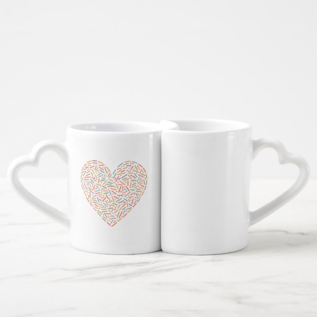 Cute Sprinkle Heart | Baby Sprinkle Coffee Mug Set (Front Nesting)