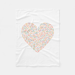 Cute Sprinkle Heart Baby Sprinkle Fleece Blanket