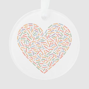 Cute Sprinkle Heart   Baby Sprinkle Ornament