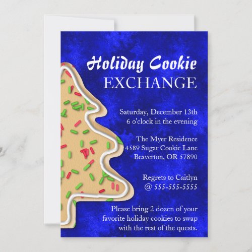 Cute Sprinkle Sugar Cookie Exchange Holiday Invite