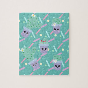 Cute Sprinkles and Cactus Fun Kids Jigsaw Puzzle