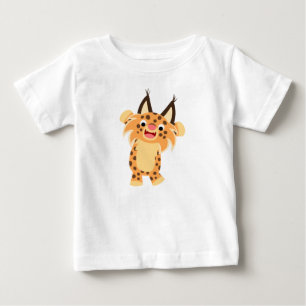 Cute Spunky Cartoon Bobcat Baby T-Shirt