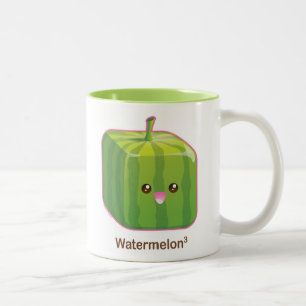 Cute Square Watermelon Two-Tone Coffee Mug