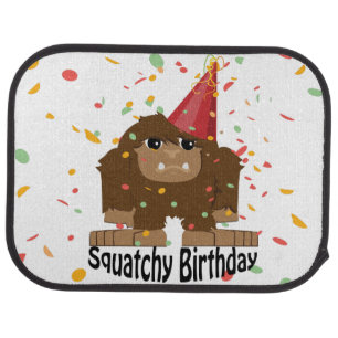Cute Squatchy Birthday Bigfoot Car Mat