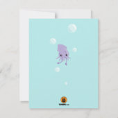 Cute Squid Birthday Invitation (Back)