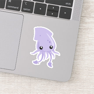 Cute Squid Custom-Cut Vinyl Sticker