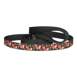 Cute Squirrel and Autumn Leaf Pattern Pet Leash