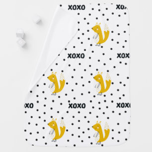 Cute squirrel and XOXO Baby Blanket