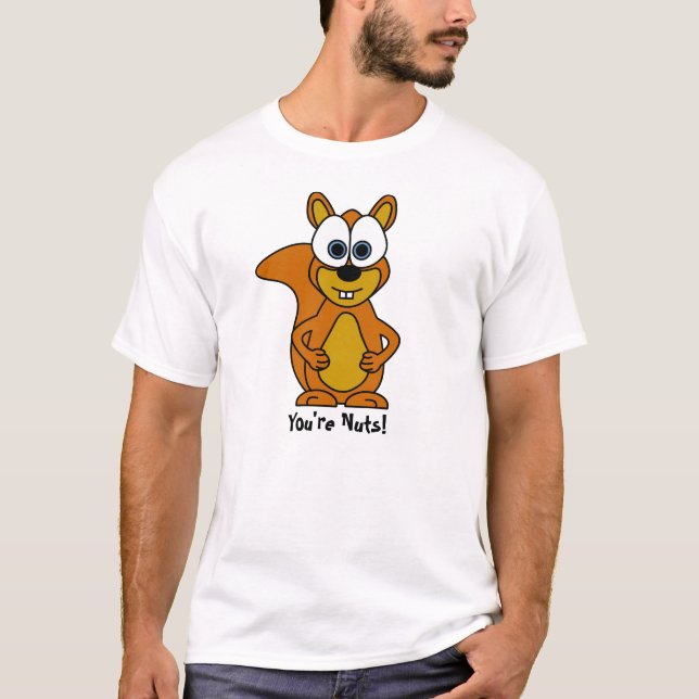 Cute Squirrel Cartoon T-Shirt (Front)