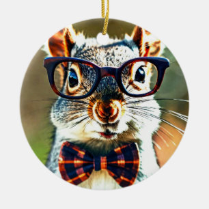 Cute Squirrel Ceramic Ornament