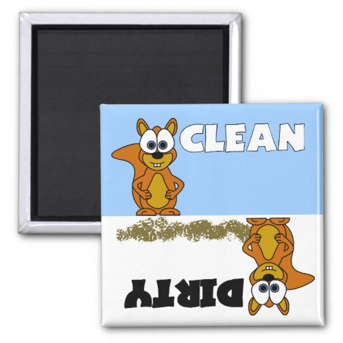 Cute Squirrel Clean  Dirty Dishwasher Magnet