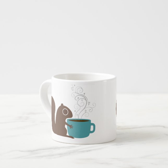 Cute Squirrel Coffee Lover | Wild Critter Espresso Cup (Front Left)