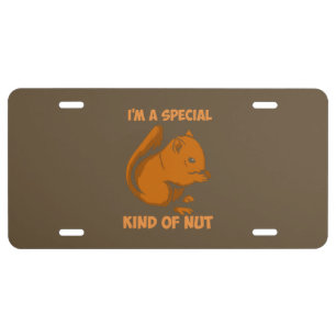 Cute Squirrel Design for Squirrel Lover License Plate