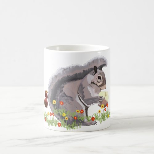 Cute Squirrel Eating An Apple Coffee Mug