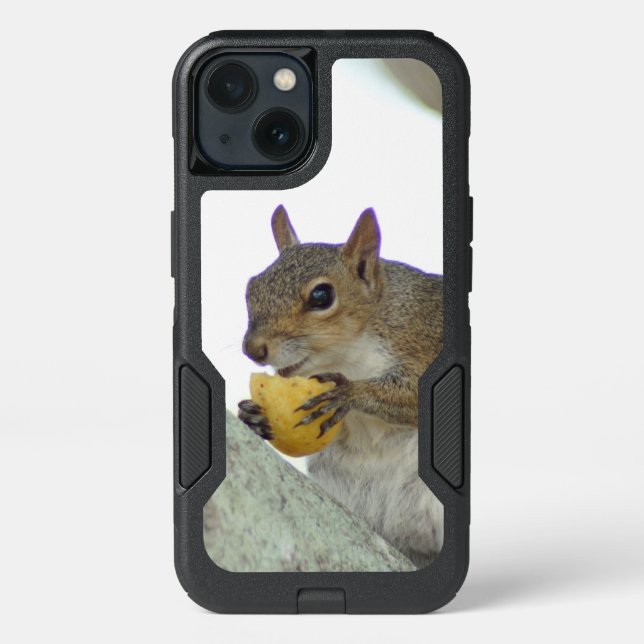 Cute Squirrel eating Otterbox iPhone Case (Back)