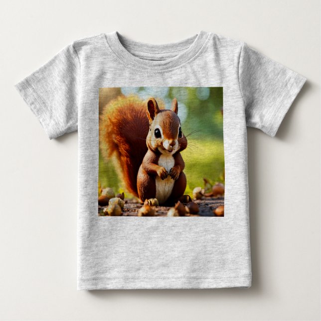 Cute Squirrel Edition Baby T-Shirt (Front)