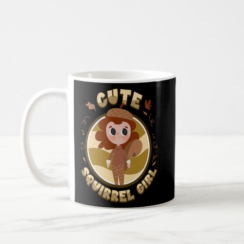 Cute Squirrel Girl Woodwork  Coffee Mug