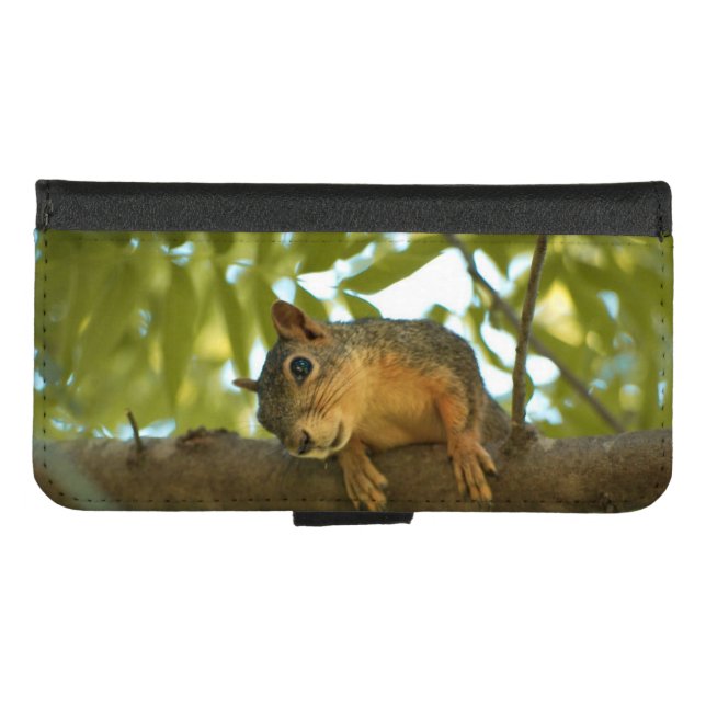 Cute Squirrel iPhone Wallet Case (Front (Horizontal))
