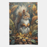Cute Squirrel Kitchen Towel