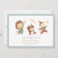Cute Squirrel ,lion and monkey First Birthday