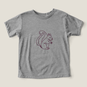 Cute squirrel modern funny Toddler tops