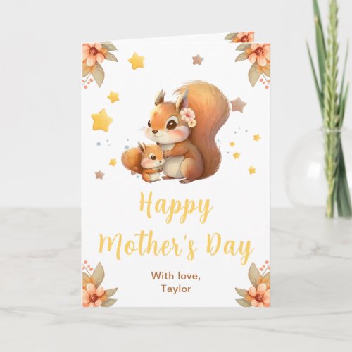 Cute Squirrel Mothers Day Card