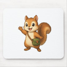 Cute Squirrel Mouse Pad – Okojo and Friends