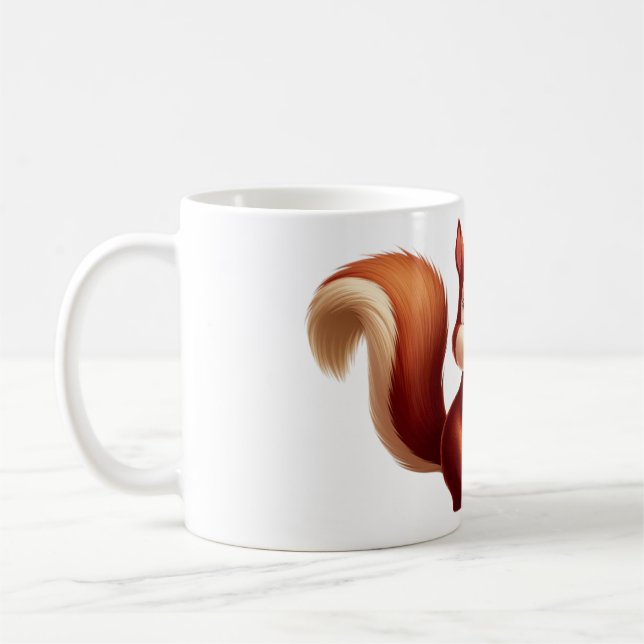 Cute Squirrel Mug – Woodland Animal Coffee Cup (Left)