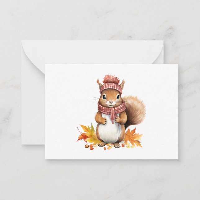 Cute Squirrel Note Card  (Front)