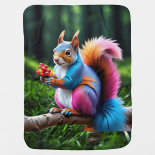 Cute Squirrel On The Branch-19274 Baby Blanket