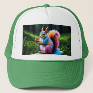 Cute Squirrel On The Branch-19274 Trucker Hat