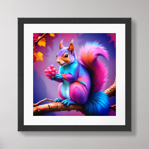 Cute Squirrel on The Branch-79599 Framed Art