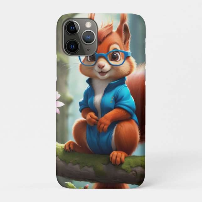 Cute Squirrel on the Branch of Tree-57400 Case-Mate iPhone Case (Back)