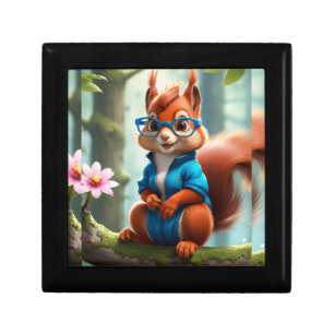 Cute Squirrel on the Branch of Tree-57400 Gift Box