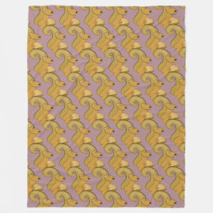 Cute Squirrel Pattern Fleece Blanket