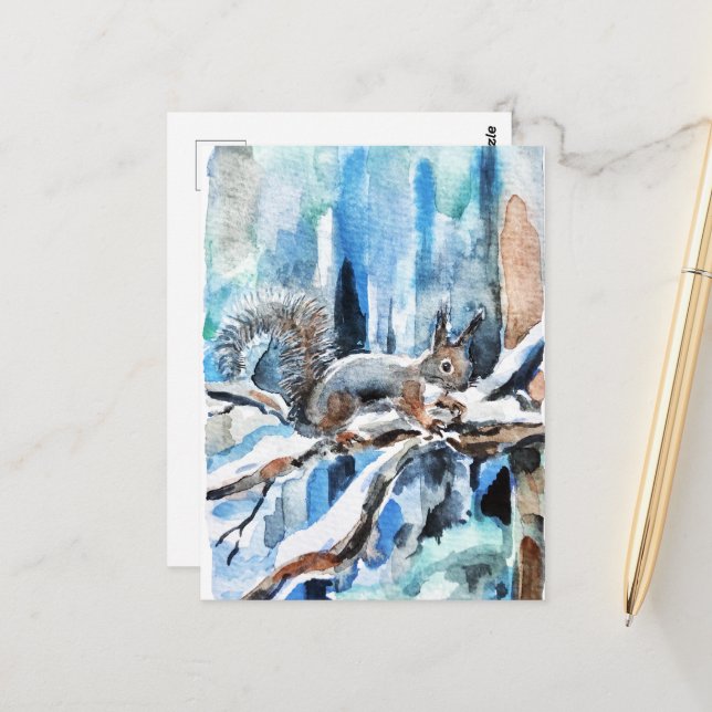 Cute squirrel postcard (Front/Back In Situ)