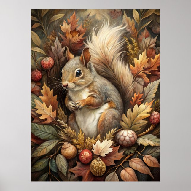 Cute Squirrel Poster (Front)