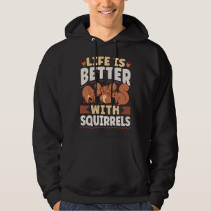 Cute Squirrel Rodent   With Squirrels Hoodie