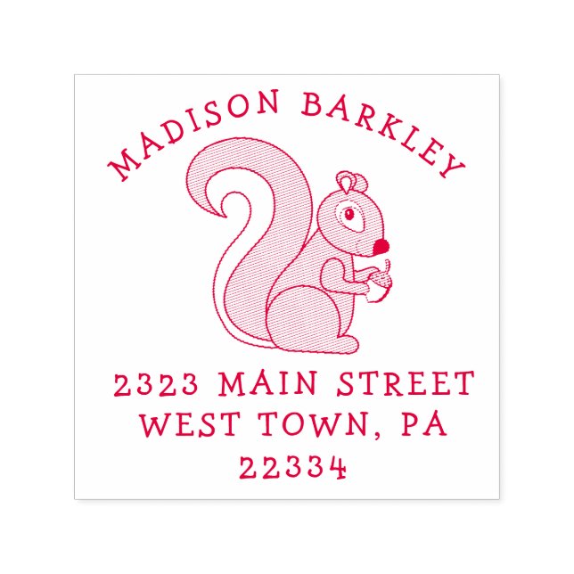 Cute Squirrel Self-inking Stamp (Design)