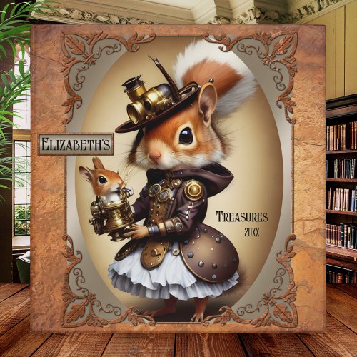 Cute Squirrel Steampunk Binder