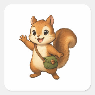 Cute Squirrel Sticker – Okojo and Friends