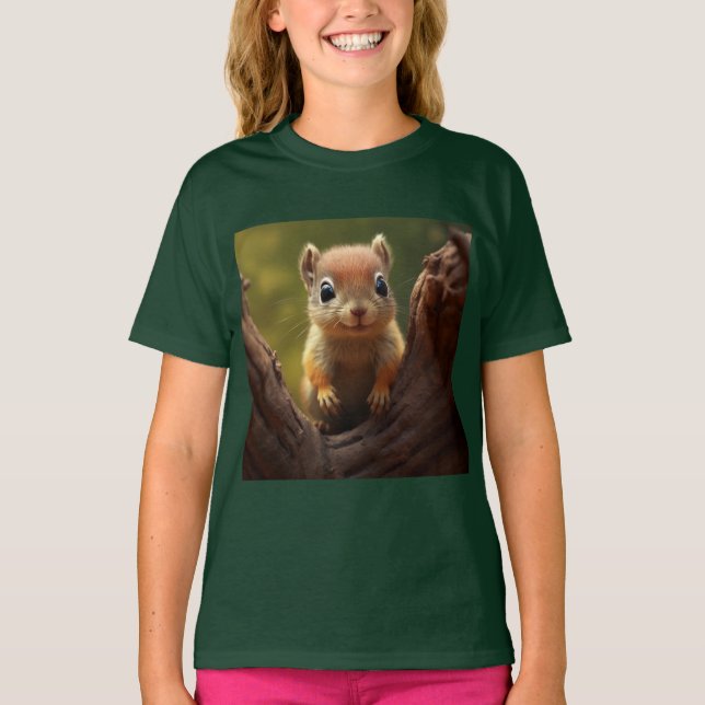 Cute Squirrel T Shirt - Cute Animal Shirts (Front)