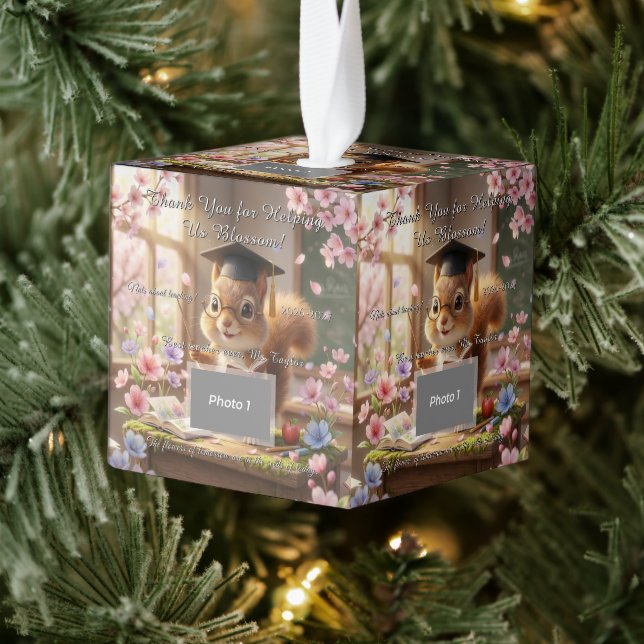 Cute Squirrel Teacher Appreciation Ornament (Tree)