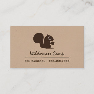 Cute Squirrel with Acorn   Woodland Wildlife Business Card