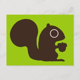 Cute Squirrel with Nut Woodland Animal Lover's Postcard