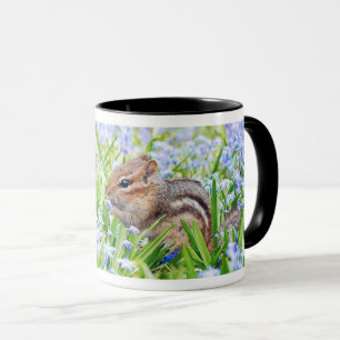 Cute Squirrel with Wildflowers - Nature-Inspired  Mug